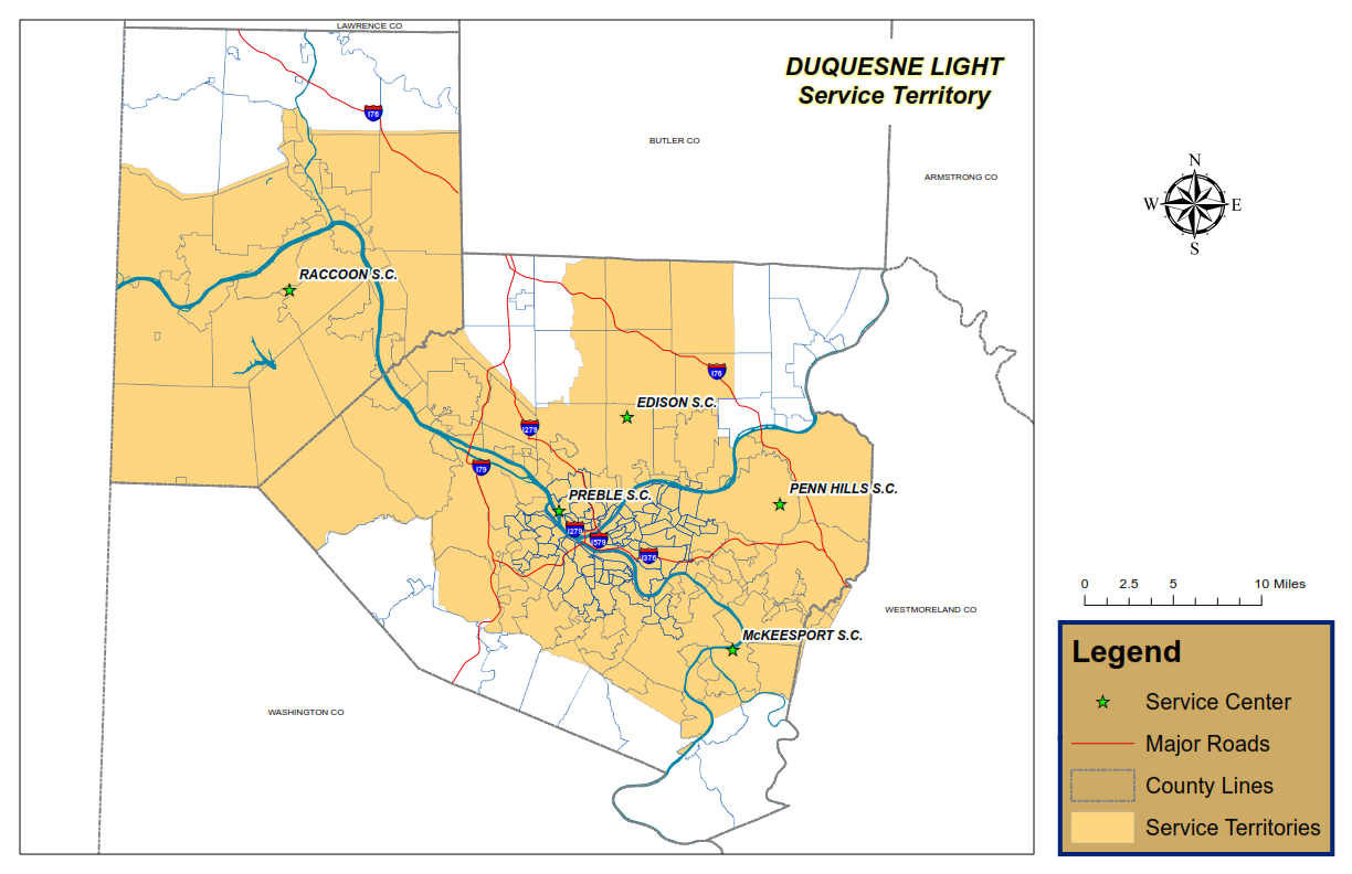 DLC Service Area Map